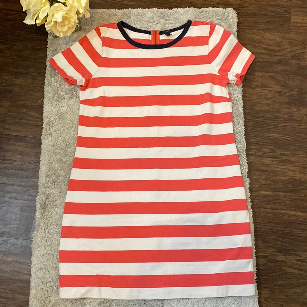 J.Crew Old Red Striped Dress